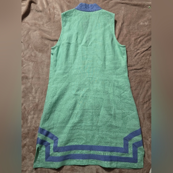 SAIL TO SABLE Classic Sleeveless Mini Tunic Dress Linen Size Medium - Picture 7 of 8